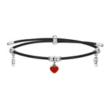 Adjustable Heart Cactus Charm Bracelet for Girls Boys, Unisex Lucky Wristband