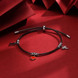 Adjustable Heart Cactus Charm Bracelet for Girls Boys, Unisex Lucky Wristband