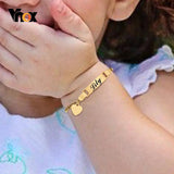 Personalized Baby Bracelet, Custom Name Birth Date Bangle