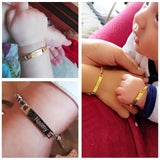 Personalized Baby Bracelet, Custom Name Birth Date Bangle
