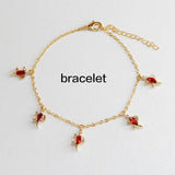Multicolor Crystal Animal Charm Bracelet Zirconia Dinosaur Pendant