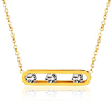 CZ Crystals Link Chain Couple Bracelets Stainless Steel Sliding Women Men