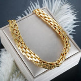 Dubai Cuban Thick Stainless Steel Chain Bracelet Watch Band 18K PVD Plated