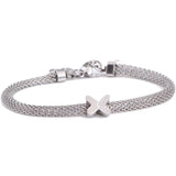 CZ Butterfly Charm Bracelet with Mesh Chain