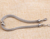 CZ Butterfly Charm Bracelet with Mesh Chain