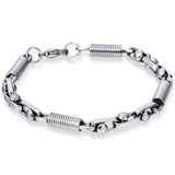 316L Stainless Steel Men's Charm Link Chain Bracelet Jewelry 2016