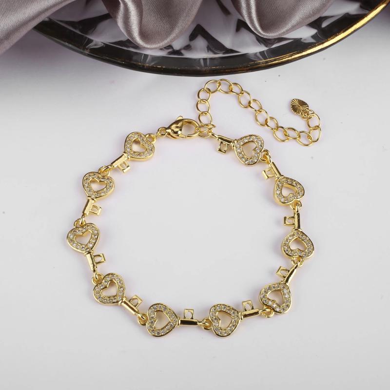 INS Hot Selling CZ Clover Bracelet Geometric Adjustable Charming Women Jewelry