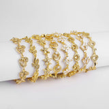 INS Hot Selling CZ Clover Bracelet Geometric Adjustable Charming Women Jewelry