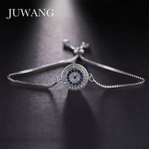 Evil Eye Bracelet Zircon Micro Pave Charm Adjustable Chain Bangle