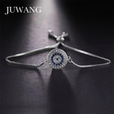 Evil Eye Bracelet Zircon Micro Pave Charm Adjustable Chain Bangle