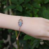 CZ Evil Eye Hamsa Hand Bracelets for Women