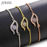 Women Link Bracelets Evil Eye Charm Adjustable Chain Bracelet DIY