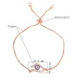 Women Link Bracelets Evil Eye Charm Adjustable Chain Bracelet DIY