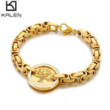 Stainless Steel Tree Of Life Chain Charm Bracelet for Women