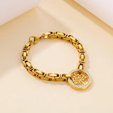 Stainless Steel Tree Of Life Chain Charm Bracelet for Women