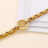 Stainless Steel Tree Of Life Chain Charm Bracelet for Women