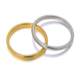 Elastic Stainless Steel Bracelet Bangle Plated Charm Jewelry