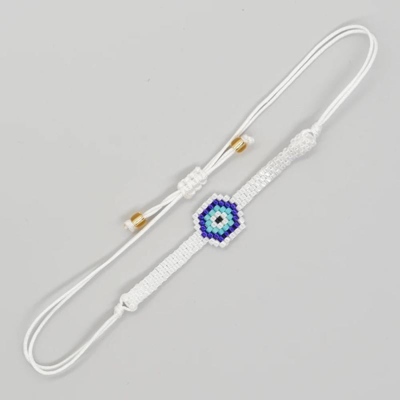 Eye Bracelet Woven Beaded Charm Bangle For Couple