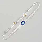 Eye Bracelet Woven Beaded Charm Bangle For Couple