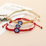 Eye Bracelet Woven Beaded Charm Bangle For Couple