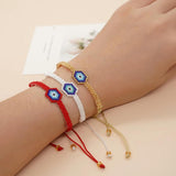 Eye Bracelet Woven Beaded Charm Bangle For Couple