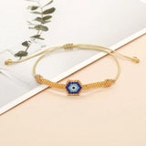 Eye Bracelet Woven Beaded Charm Bangle For Couple