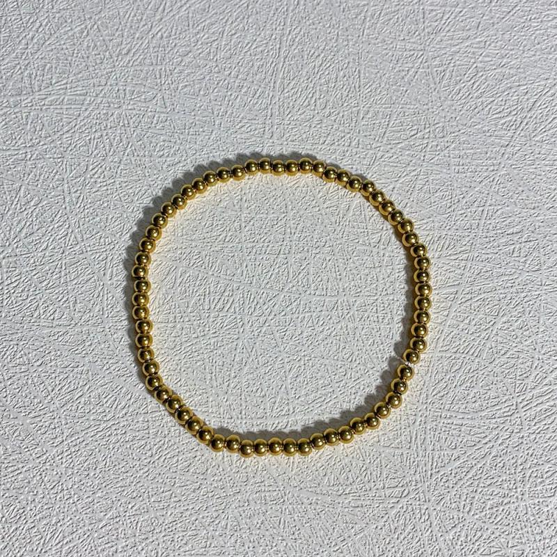18K Plated Beaded Bracelets for Women Charm Link Chain Statement Bracelets