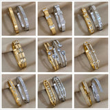 Zircon Stainless Steel Bracelets Bangle for Women Jewelry