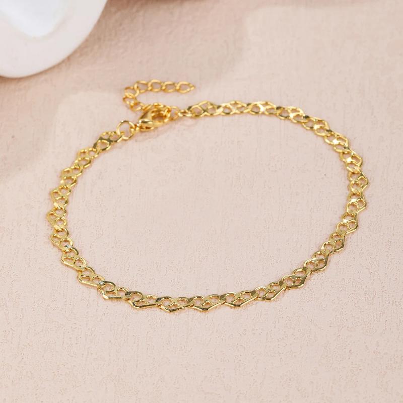 Copper Plated 18K Love String Couple Bracelet Charms