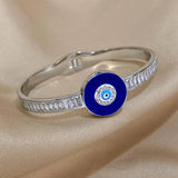 Boho Evil Eye Stainless Steel Bangle Bracelet Women Zircon Fashion Jewelry