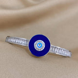 Boho Evil Eye Stainless Steel Bangle Bracelet Women Zircon Fashion Jewelry