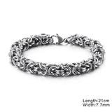 Fongten Steel Chain Bracelet Men Charm Armband Bangle Male Jewelry