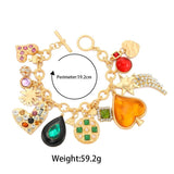 Punk Gothic Heart Chain Bracelet for Women Boho Vintage Charm Jewelry
