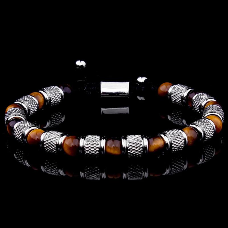 Micro Pave CZ Royal Charm Bracelets Stainless Steel Bangles
