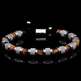 Micro Pave CZ Royal Charm Bracelets Stainless Steel Bangles