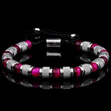 Micro Pave CZ Royal Charm Bracelets Stainless Steel Bangles