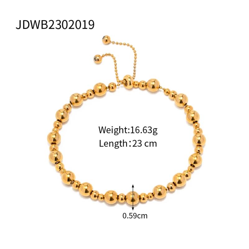 Uworld Stainless Steel Adjustable Charm Bracelet Bangle Statement Jewelry