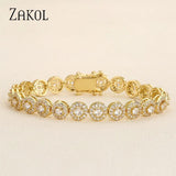 Geometric CZ Tennis Bracelet for Women BP2271