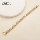 Geometric CZ Tennis Bracelet for Women BP2271