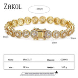 Geometric CZ Tennis Bracelet for Women BP2271