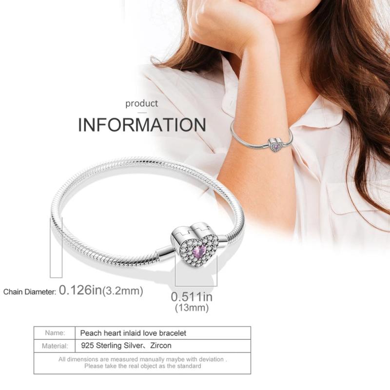 925 Silver Stainless Steel Lucky Clover Bracelet Women