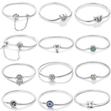 925 Silver Stainless Steel Lucky Clover Bracelet Women