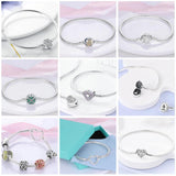 925 Silver Stainless Steel Lucky Clover Bracelet Women