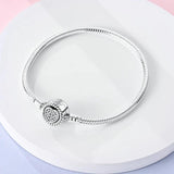 925 Silver Stainless Steel Lucky Clover Bracelet Women