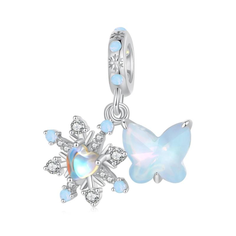 925 Silver Moon & Star Charms for Bracelet Bangle BSC776