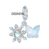 925 Silver Moon & Star Charms for Bracelet Bangle BSC776