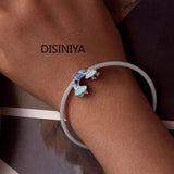 925 Silver Moon & Star Charms for Bracelet Bangle BSC776