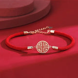 925 Sterling Silver Lucky Red Thread Rope Chain Bracelet for Women