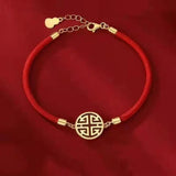 925 Sterling Silver Lucky Red Thread Rope Chain Bracelet for Women