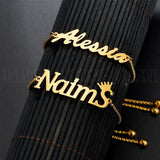Auxauxme Custom Name Bracelet Charms Handwriting Signature Love Message Gift
